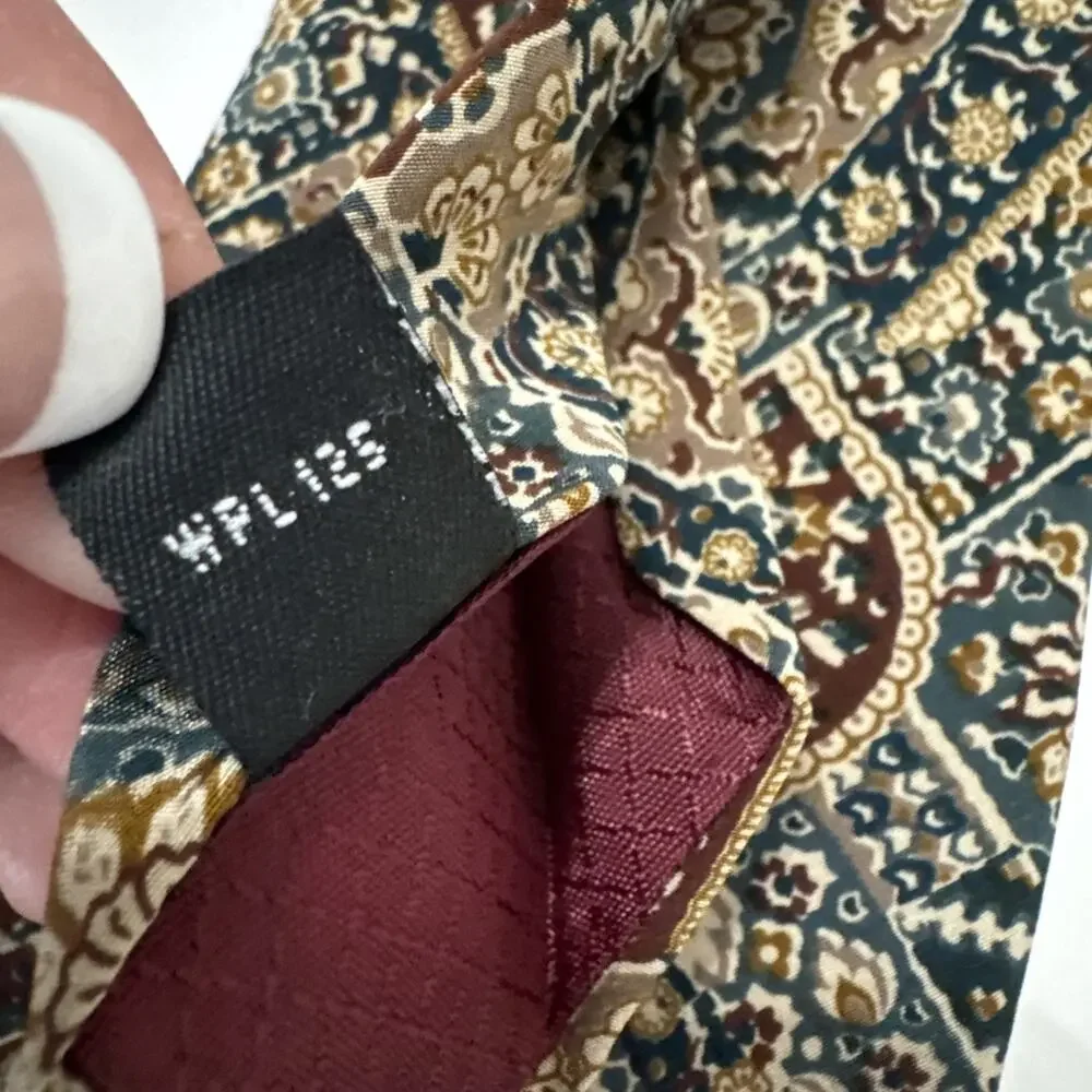 Christian Dior Monsieur Men’s Silk Tie Paisley Made In USA WPL 125 “Read”